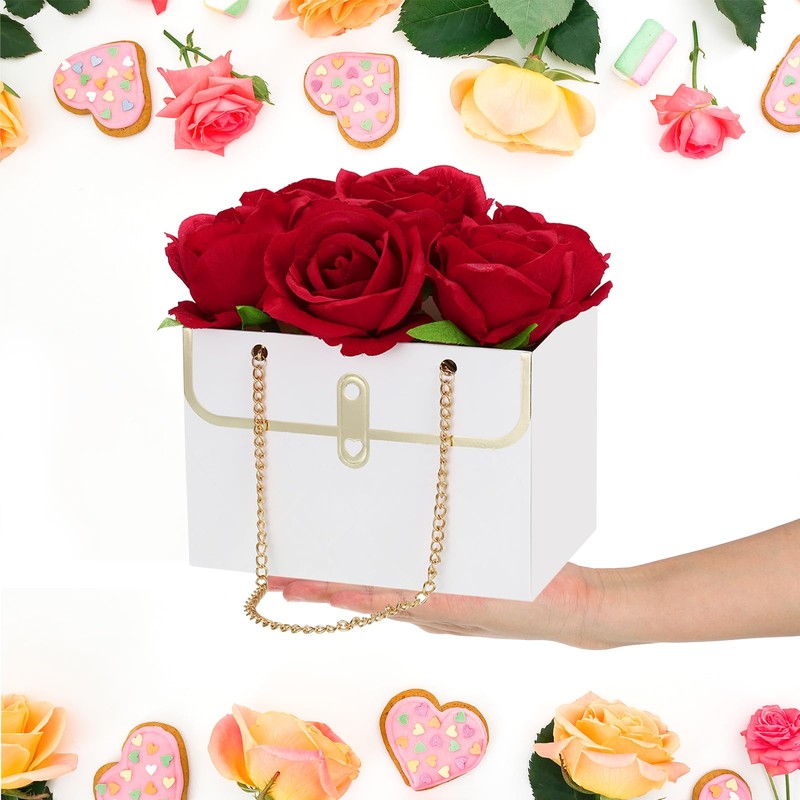 PATIKIL Paper Flower Gift Bags, 6 Pcs Paper Bouquet Flower