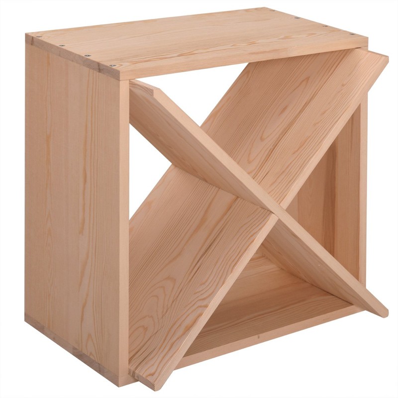 LJLB 24-Bottle Modular Wine Rack, Stackable Wine Storage Cube for