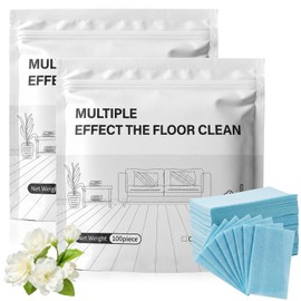 2Pcs Multi Purpose Floor Cleaning Sheet,Quick Shine Floor Cleaner,Multiple Effect The Floors Clean,Multiple Cleaning Effects,Suitable for Hardwood,Concentrated Detergenttile,Composite Flooring（100）