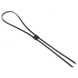 Seventeenzone Black Vachetta Leather String Slide String Keeper for Guitar, 4-String, S Size, Accessory