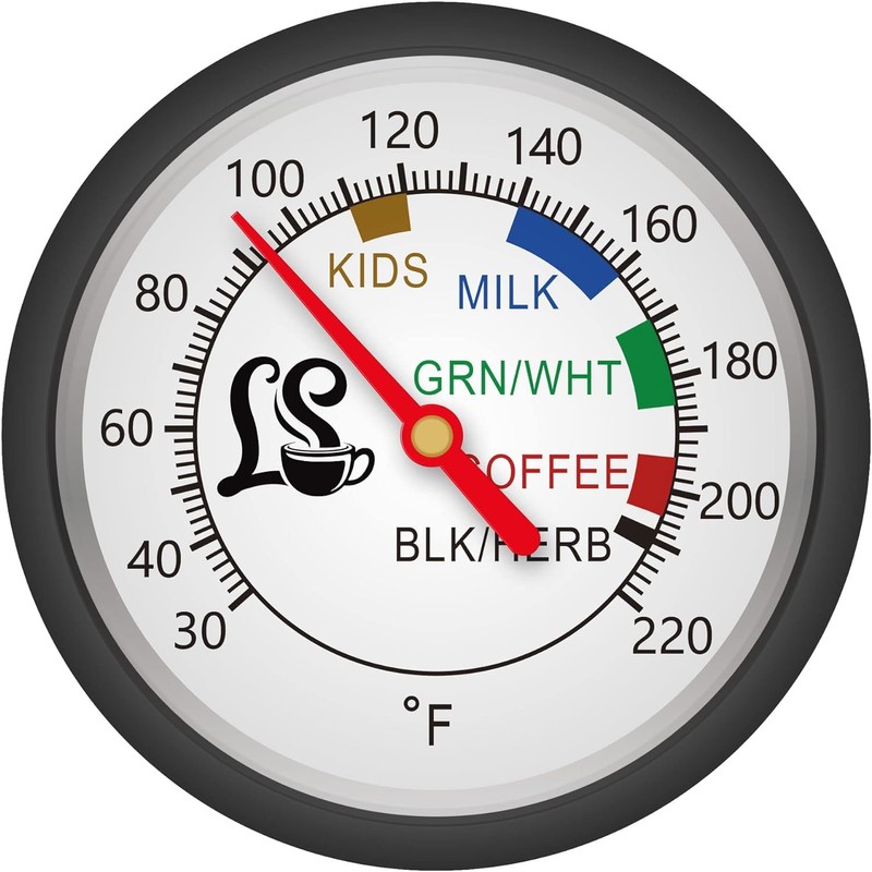 London Sip RiteTemp Gooseneck Kettle with Thermometer, Thin Spout Ideal