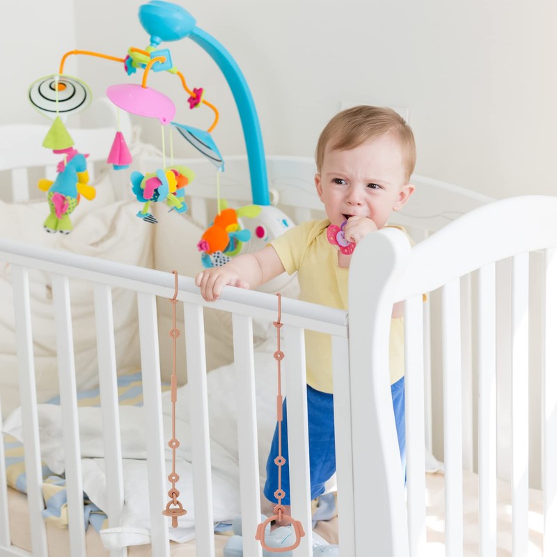 Toy Safety Straps, Socub Silicone Adjustable Baby Pacifier Teether Straps,