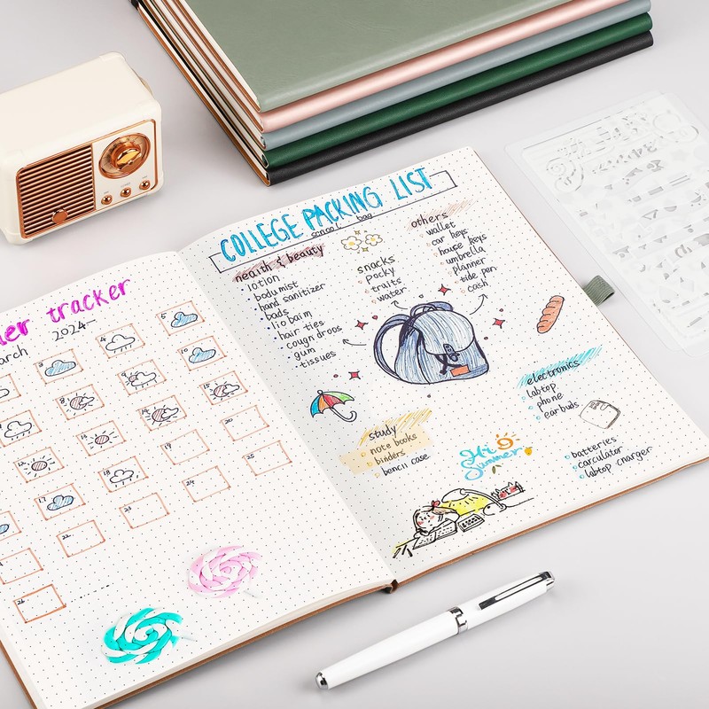 EMSHOI B5 Notebook Dotted Journal - 120gsm Thick Paper, 19.5