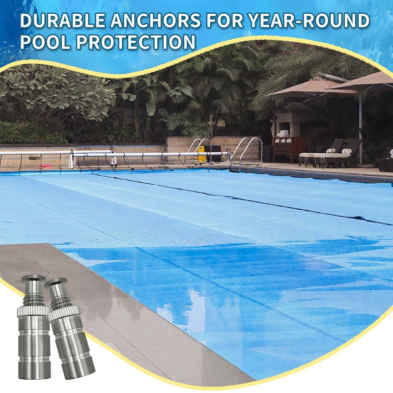 304 Stainless Steel Pool Cover Anchors,Corrosion-Resistant & Durable for Inground