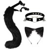RainFlowwer Fluffy Furry Costume Set- Fox Cat Wolf Ears and