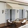 PATISOL 78"x51" Manual Retractable Awning Aluminum Patio Sunshade Shelter