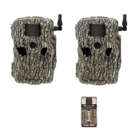 Stealth Cam Fusion XPro 36MP MP Photo and 1080P at 30FPS Video Cellular Trail Camera (AT&T and Verizon) - Treebark Camo Bundle with 32 GB SD Card and Card Reader (2-Pack) (5 Items)