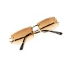 Street Knitted Men Women Stylish Narrow Rimless Light Brown Gradient