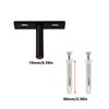 Antrader Black Floating Shelf Bracket,4Pcs 2 Inch Hidden Shelf Brackets