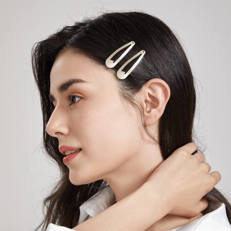 Dofash 12pcs 5CM/2IN Snap Hair Clips Basic Hair Barrettes Hair
