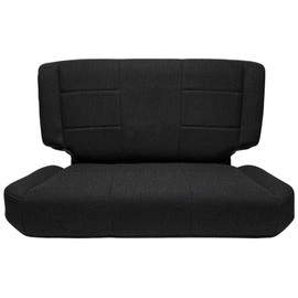 High-Density Thickened Composite Fabric Rear Seat Covers for Jeep Wrangler TJ 1997 1998 1999 2000 2001 2002, Durability & Foam-Padded Seat Protection for Automotive Interior - Black
