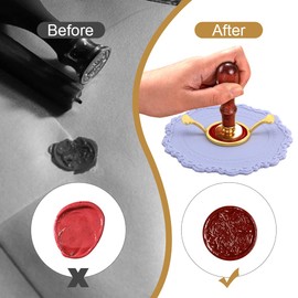 Wax Seal Stamp Kit with 3 Metal Molds & Silicone Mat - DIY Envelope Seals for Wedding Invitations, Gift Wrapping & Cards | Perfect for Crafting Lovers