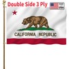 California Republic State Flag Double Sided 4x6 Outdoor Heavy Duty