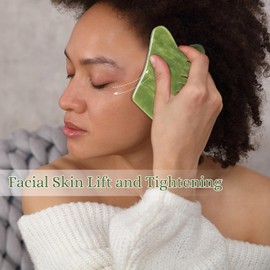 Multipurpose Jade Green Handmade Massage Comb Full Relaxing Massage Scalp Head Jade Gua Sha Massage Tool