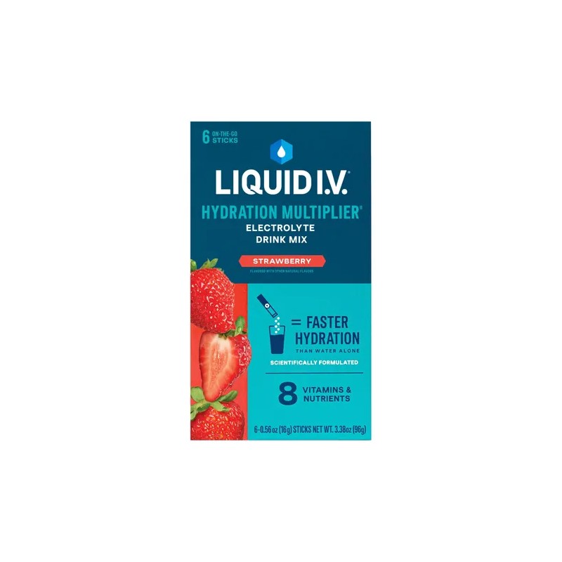 Liquid I.v. Bebida De Hidratación, Fresa, 6 Unidades