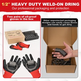 VOLYBEAR 12 Pack 1/2" Heavy Duty Weld-On Forged D Ring, 1/2 inches D-Ring Trailer Tie Down Anchor for Trailer, Pickup-Truck, Semi-Truck,RV, ATV Tiedowns, Farm Machinery,Van. MBS:12,000 lbs