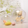 MIKAILE 6cm Christmas Transparent Hollow Ball Fillable Handmade DIY Ornament