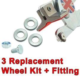 3 Pack Replacement Wheel The Amazing Tile And Glass Cutter Tungsten Carbide Cutter Wheel Grade A Wheel Optimized and Ground for Glass Tile Cutter or Ceramic Tile Cutter fits R or L Handed