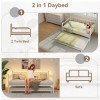 Metal Daybed Pull-out Trundle Twin Size Day Bed Frame w/