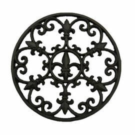 Hot Trivet Large Heat Resistant Pot Bed Iron Bottle Cookware Tetsubin Rest Antique Style Cast Iron 7.3 inches (18.5 cm)
