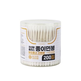 Katie Cushion Wang Plus Paper Cotton Swabs 200 Count (Case) / 케이티 쿠션왕플러스 종이면봉 200개입(케이스)