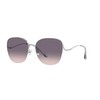 Coach HC7152 Sunglasses, Shiny Silver/Grey Pink Gradient, 60 mm