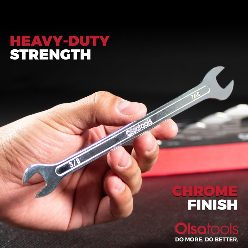 Olsa Tools 5-Piece SAE Slim Profile Wrench Set - Dual