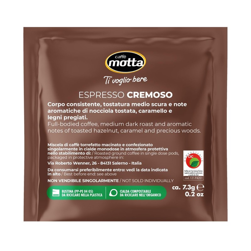 Caffe Motta Espresso ESE Pods 150 Pods - Made in