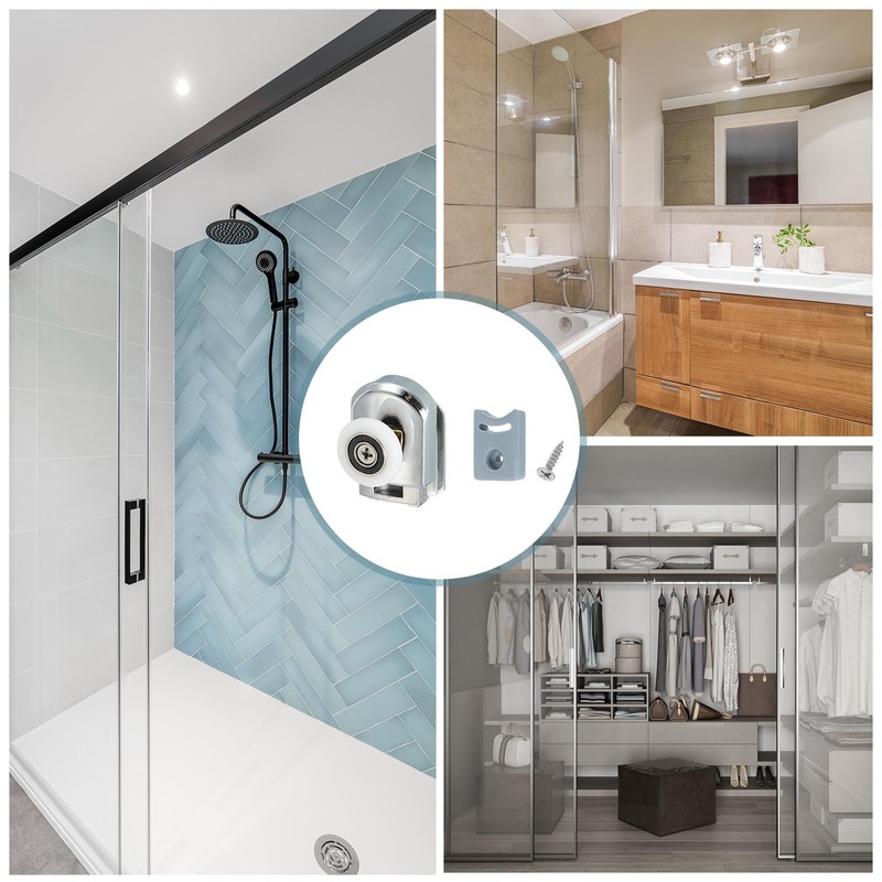 uxcell 23 mm Shower Door Rollers, Single Shower Door Runners