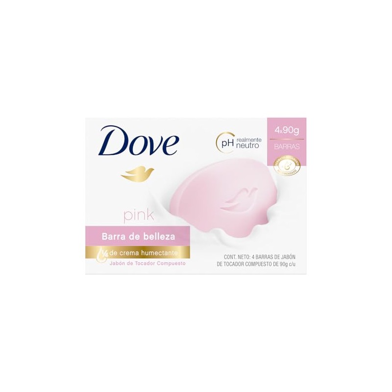 Dove Jabón en Barra Pink 4 x 90g