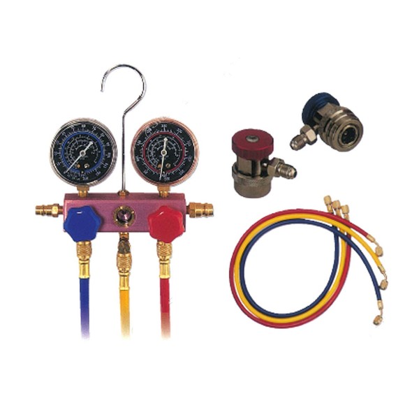 JONNESWAY AR050044 72" Dual R12, R134A AUTO AC Aluminum Manifold