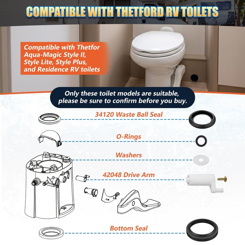 42048/42209 Waste Ball Drive Arm Compatible with Thetford Aqua-Magic Style