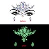 Nirbffo Face Sticker Diamond Face Sticker Luminous Crystal Diamond Eyebrow