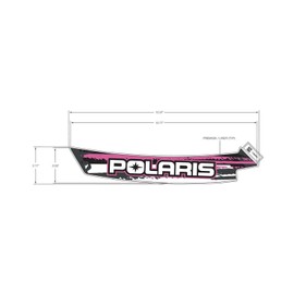 Polaris ATV Front Cover Decal, Polaris, Pink, Right, Genuine OEM Part 7184930, Qty 1