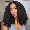 Fuduete 22 Inch Burmese Curly Half Wig 180 Density Seamless