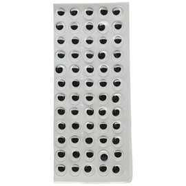 Creation Station 15 mm Peel and Stick Wiggle Eyes Sheets of 60, Pack of 240, Black