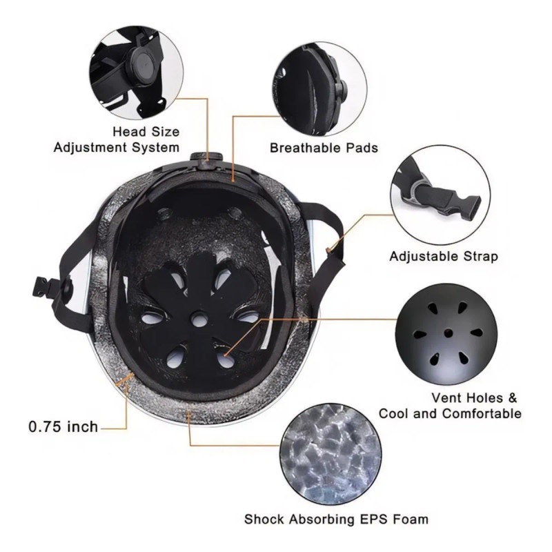 Casco Ajustable Para Montar Al Aire Libre, Casco De Monopatí