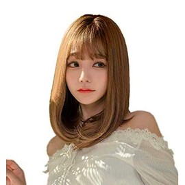 OneHorse Wig, Semi-Long, Long Curl, Fluffy, Natural, Small Face, Medical Ladies, Imechan, With Net (Black)