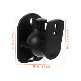 KOMBIUDA 6 Sets Speaker Mount Brackets Sturdy Wall Mount for Surround Sound Speakers Modern Design for Home Workstation Kitchen and More