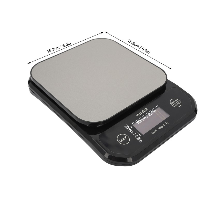 Kitchen Scale 0.035oz to 22.0lb IP7 Waterproof LCD Display Stainless