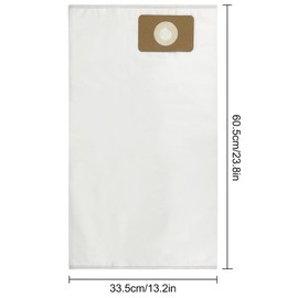 Vacurama Premium Central Vacuum Bags Compatible for Duovac Filtre 196-dv, Husky Storm, Titan, FILTRE-196-HU. Capacity of 6.8 Gal. (30L) High Efficiency, Micro-Filtration, Tear-Resistant (3 Bags)