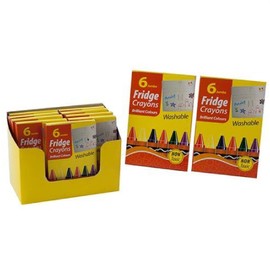 PMS 6PC PACK JUMBO LOCKER/FRIDGE WASHABLE CRAYONS W/BOX.12PD