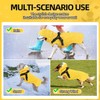SlowTon Dog Rain Coat with Chest Harness, Removable Hood Waterproof