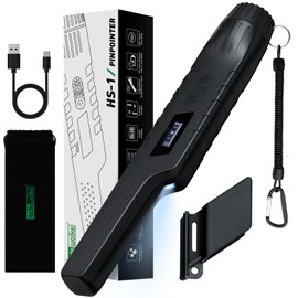 Hazlewolke Pin Pointer All Waterproof Metal Detector, High Sensitivity, Hand Held, Handheld, Gold Detector, OLED Display, One Key Interference Removal Function for Adults & Kids, Treasure Hunting,