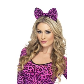 Fever Women's Leopard Bow On Headband On Display Card, Pink, One Size