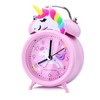 Pink Unicorn Kids Alarm Clock – Cute Double Bell Bedside