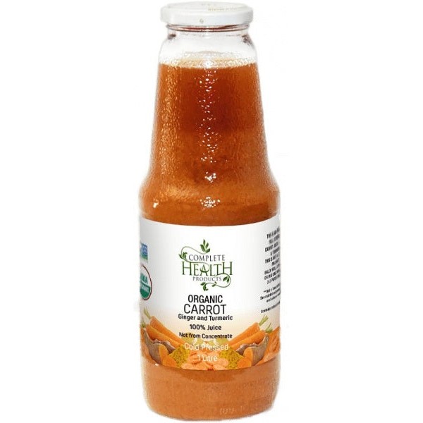 Complete Health Organic Carrot Ginger & Turmeric 100% Juice 1L