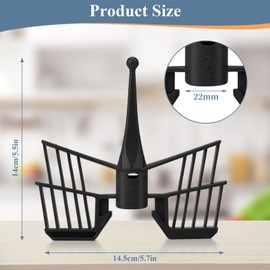 Set of 2 Butterfly Mixing Attachment for Thermomix TM5 TM6 TM31, Butterfly Stirrer for Thermomix Accessories, Mixing Attachment for Vorwerk Thermomix Food Processor, Black