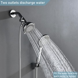 Evangeline Solid Brass Shower Diverter Valve G1/2" 3 Way Shower Arm Diverter (Chrome)