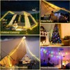 Camping String Lights, Rechargeable Tent Lights String with 8 Lighting